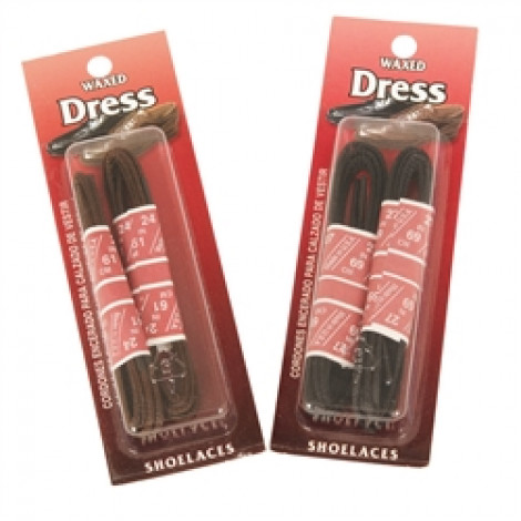 Dress Shoelaces - Waxed Round - 2 pair